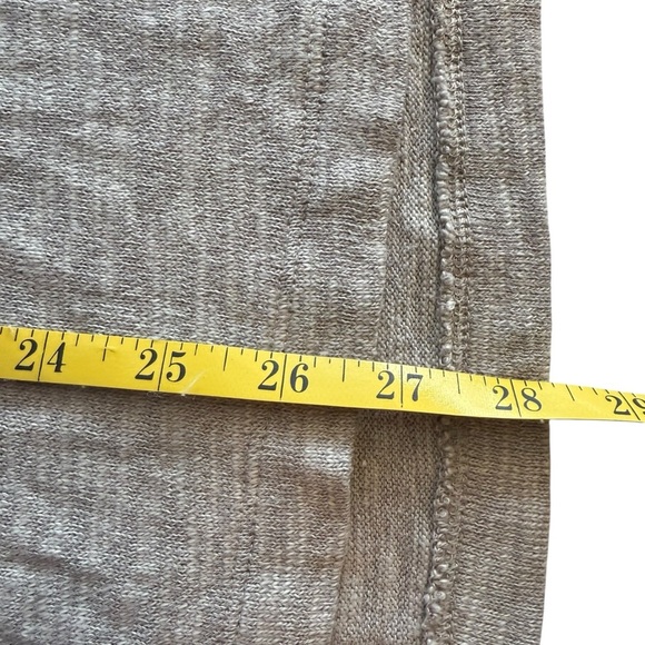 Pure Jill Gray Cotton Blend Sweater Medium Petite V-Neck Natural Organic Neutral - Picture 6 of 10